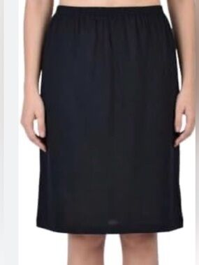 Ashley Blue Stretchy Pencil Skirt Women’s Size 2XL Solid Black Knee Length